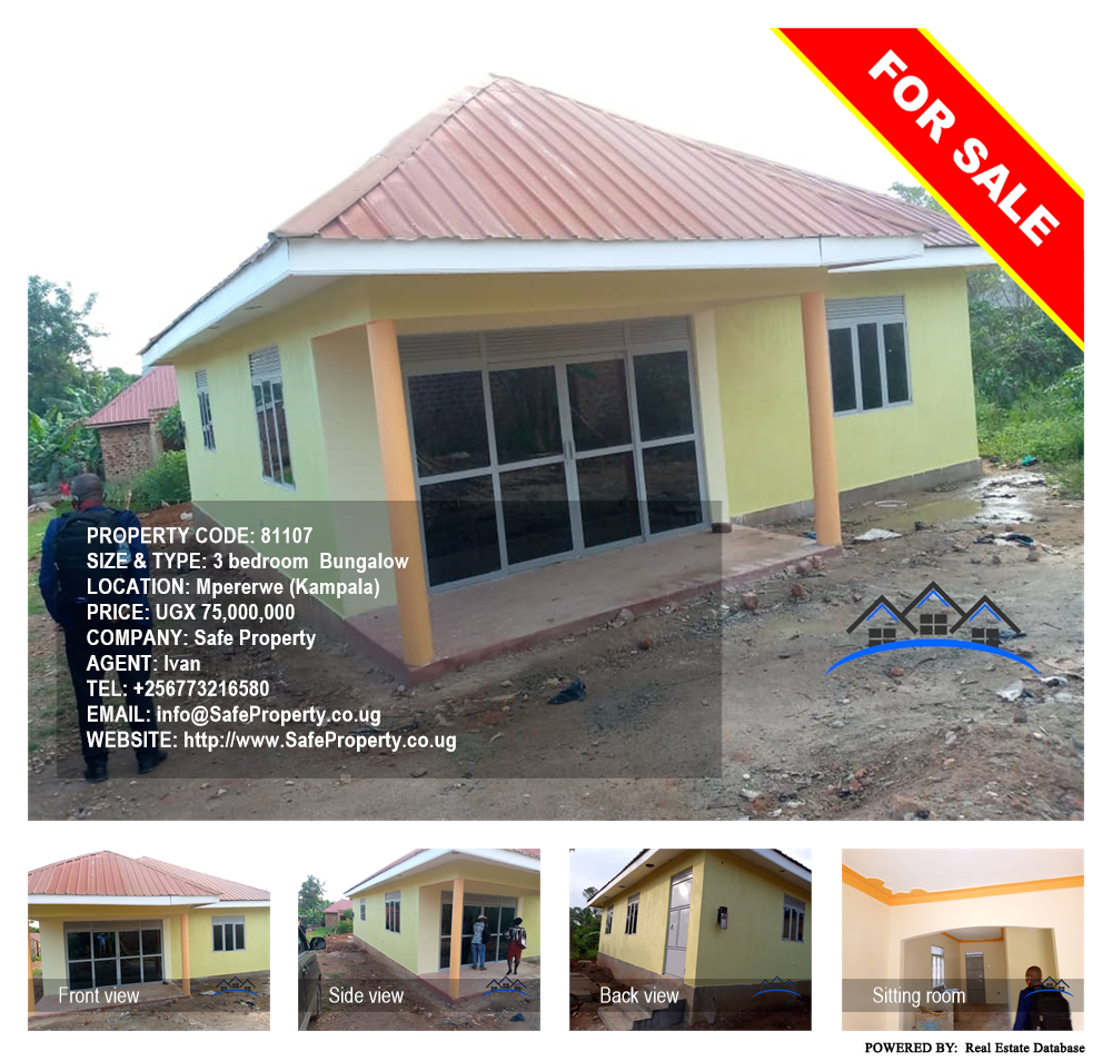 3 bedroom Bungalow  for sale in Mpererwe Kampala Uganda, code: 81107