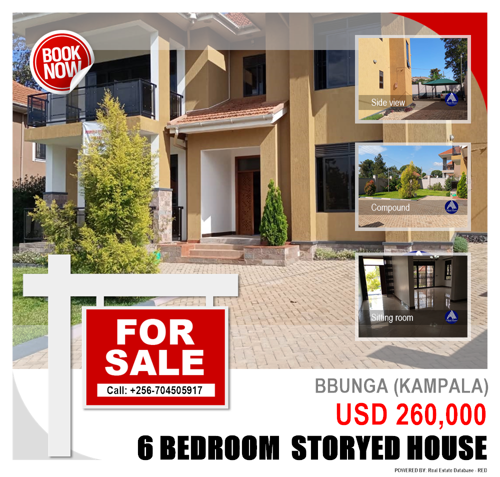 6 bedroom Storeyed house  for sale in Bbunga Kampala Uganda, code: 81122