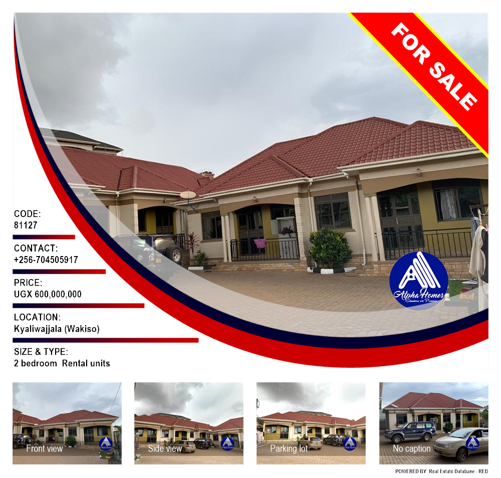 2 bedroom Rental units  for sale in Kyaliwajjala Wakiso Uganda, code: 81127
