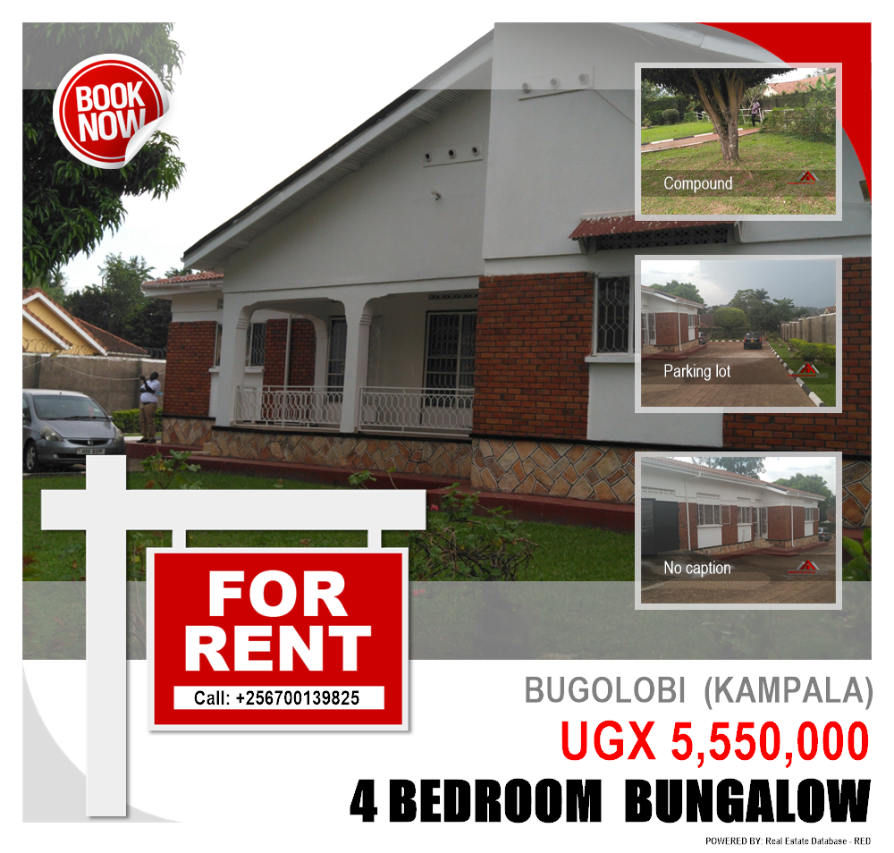 4 bedroom Bungalow  for rent in Bugoloobi Kampala Uganda, code: 81137