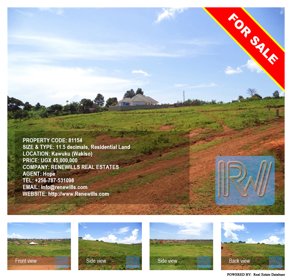 Residential Land  for sale in Kawuku Wakiso Uganda, code: 81154