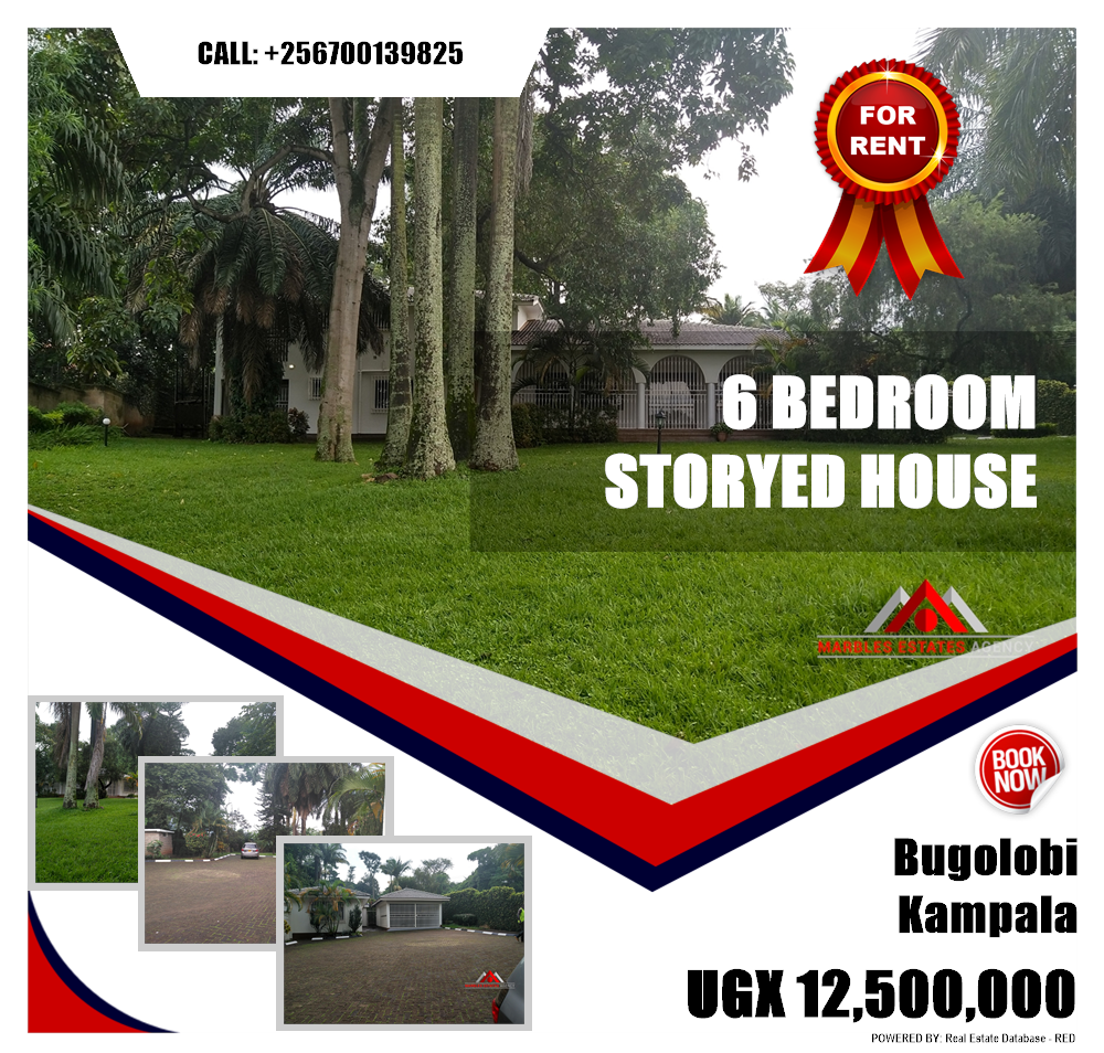 6 bedroom Storeyed house  for rent in Bugoloobi Kampala Uganda, code: 81157