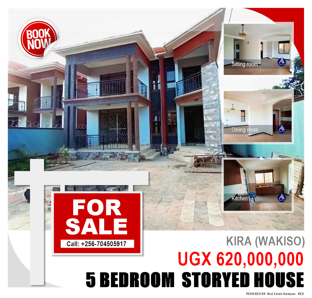 5 bedroom Storeyed house  for sale in Kira Wakiso Uganda, code: 81160