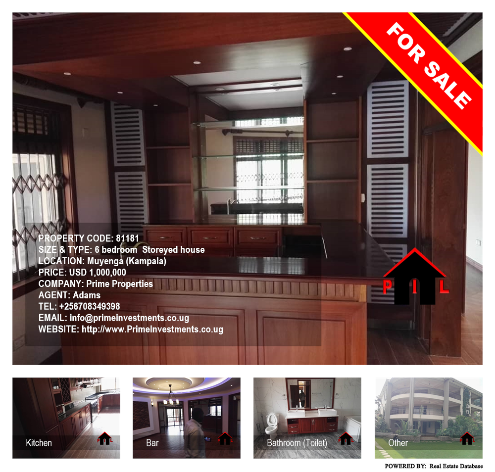6 bedroom Storeyed house  for sale in Muyenga Kampala Uganda, code: 81181