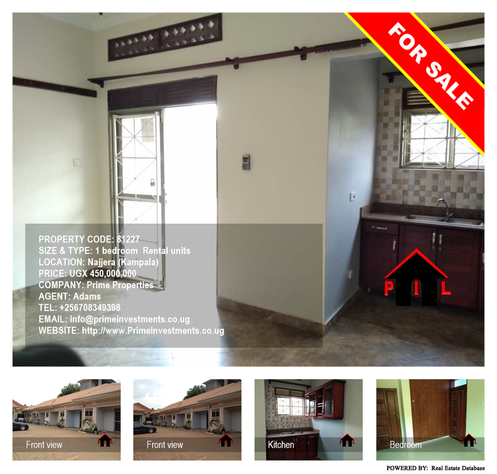 1 bedroom Rental units  for sale in Najjera Kampala Uganda, code: 81227