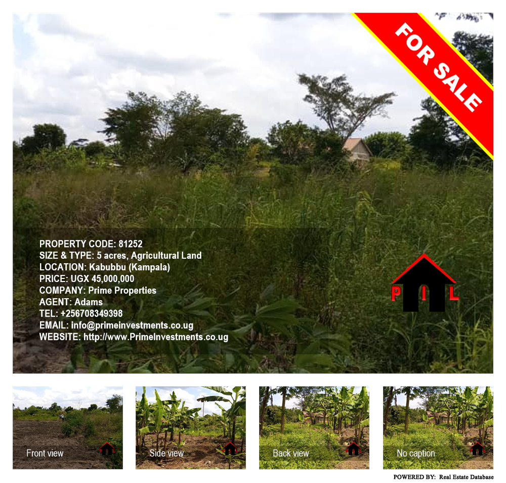 Agricultural Land  for sale in Kabubbu Kampala Uganda, code: 81252