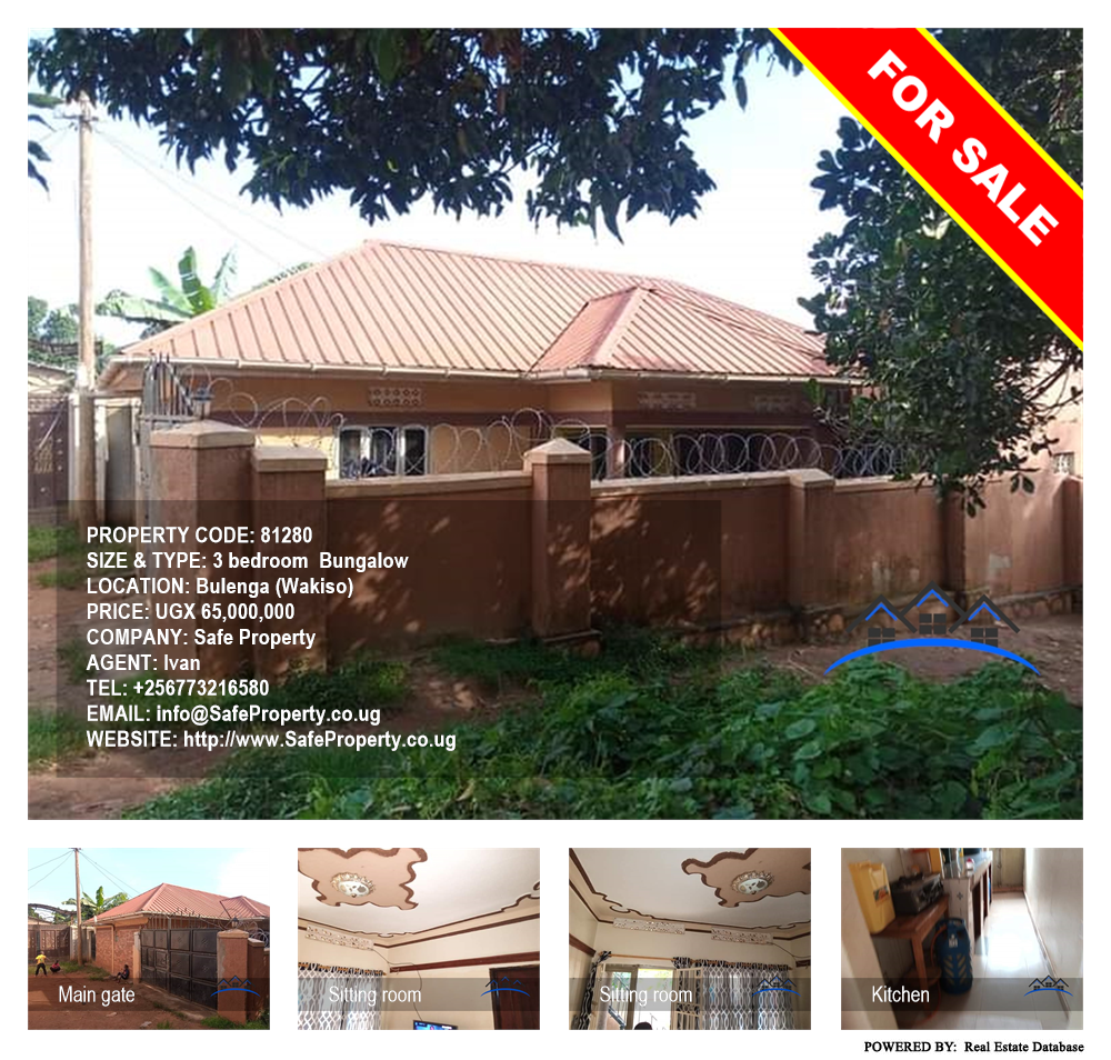 3 bedroom Bungalow  for sale in Bulenga Wakiso Uganda, code: 81280