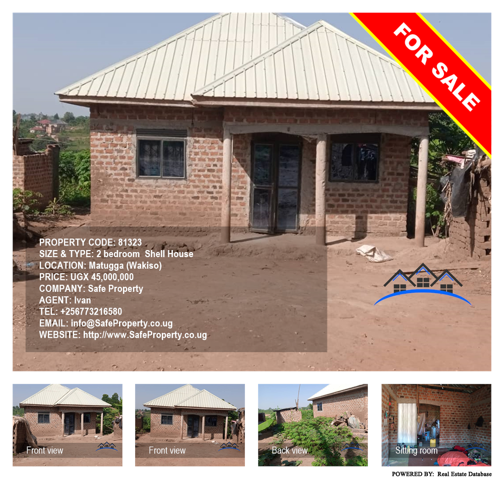 2 bedroom Shell House  for sale in Matugga Wakiso Uganda, code: 81323