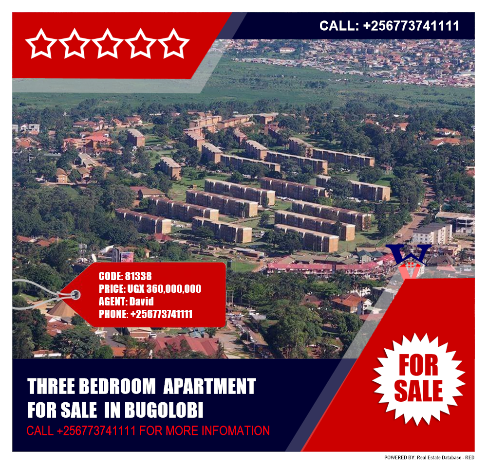3 bedroom Apartment  for sale in Bugoloobi Kampala Uganda, code: 81338