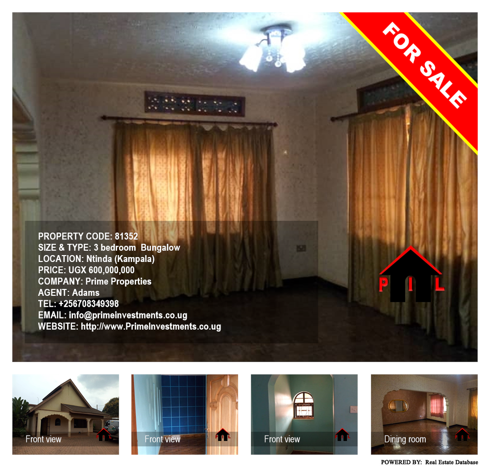 3 bedroom Bungalow  for sale in Ntinda Kampala Uganda, code: 81352