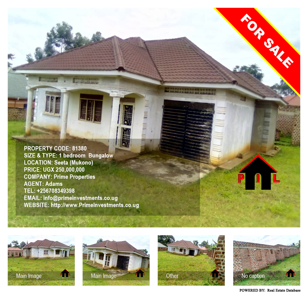 1 bedroom Bungalow  for sale in Seeta Mukono Uganda, code: 81380