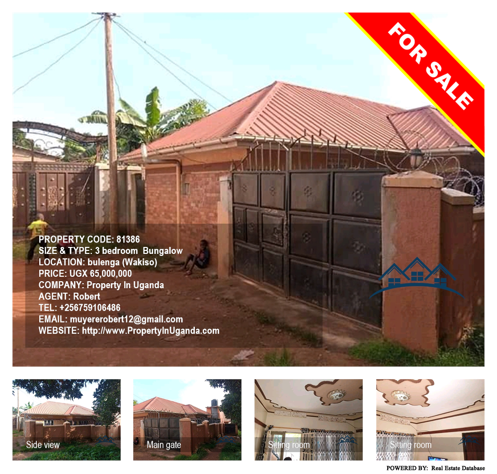 3 bedroom Bungalow  for sale in Bulenga Wakiso Uganda, code: 81386