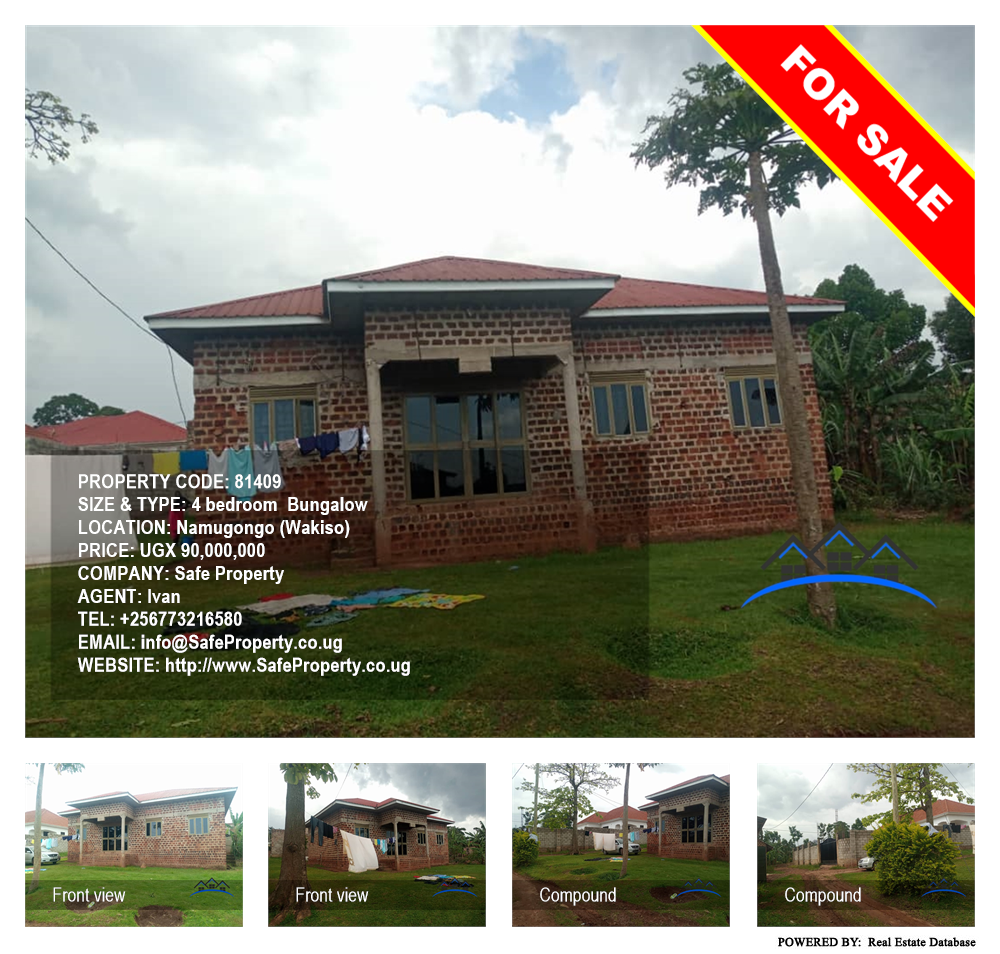 4 bedroom Bungalow  for sale in Namugongo Wakiso Uganda, code: 81409