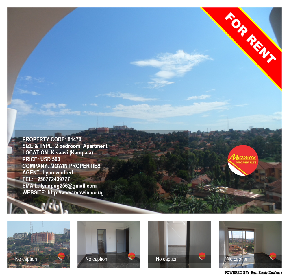 2 bedroom Apartment  for rent in Kisaasi Kampala Uganda, code: 81470