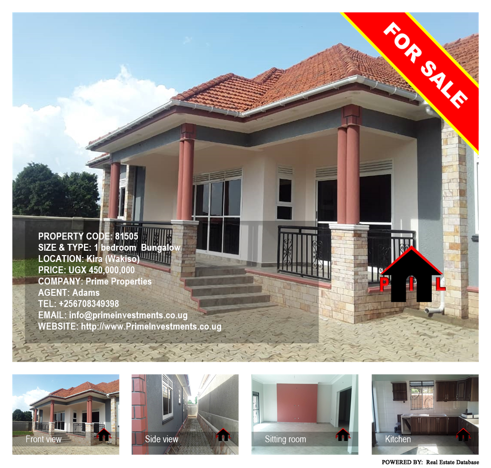 1 bedroom Bungalow  for sale in Kira Wakiso Uganda, code: 81505