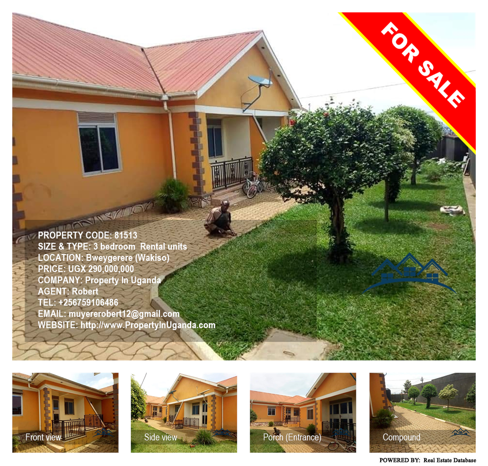 3 bedroom Rental units  for sale in Bweyogerere Wakiso Uganda, code: 81513