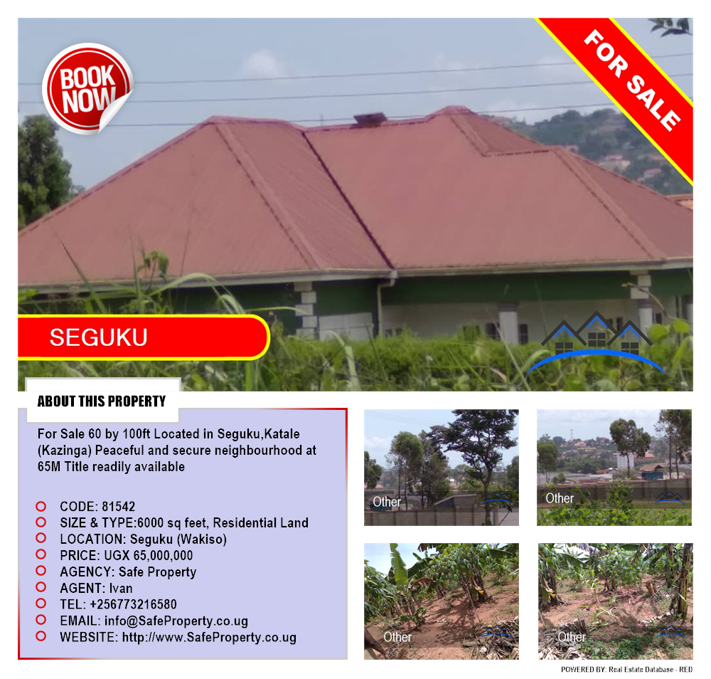 Residential Land  for sale in Seguku Wakiso Uganda, code: 81542