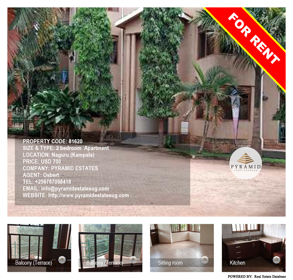 2 bedroom Apartment  for rent in Naguru Kampala Uganda, code: 81620