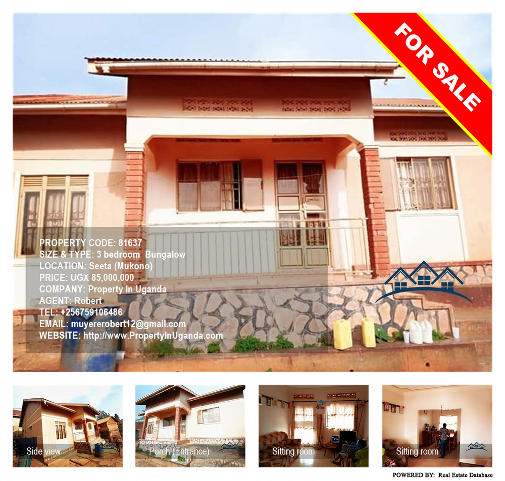 3 bedroom Bungalow  for sale in Seeta Mukono Uganda, code: 81637