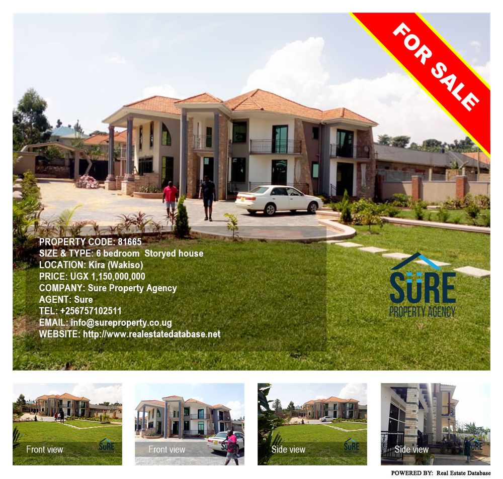 6 bedroom Storeyed house  for sale in Kira Wakiso Uganda, code: 81665