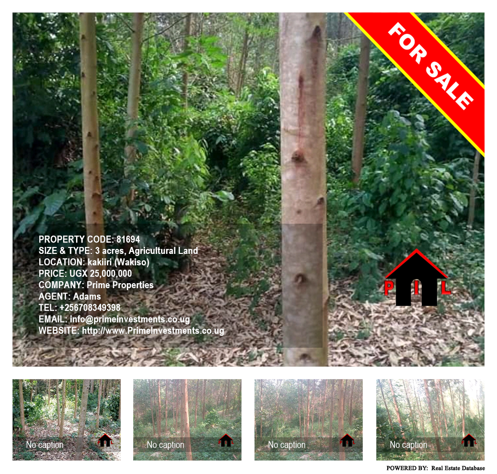 Agricultural Land  for sale in Kakiri Wakiso Uganda, code: 81694