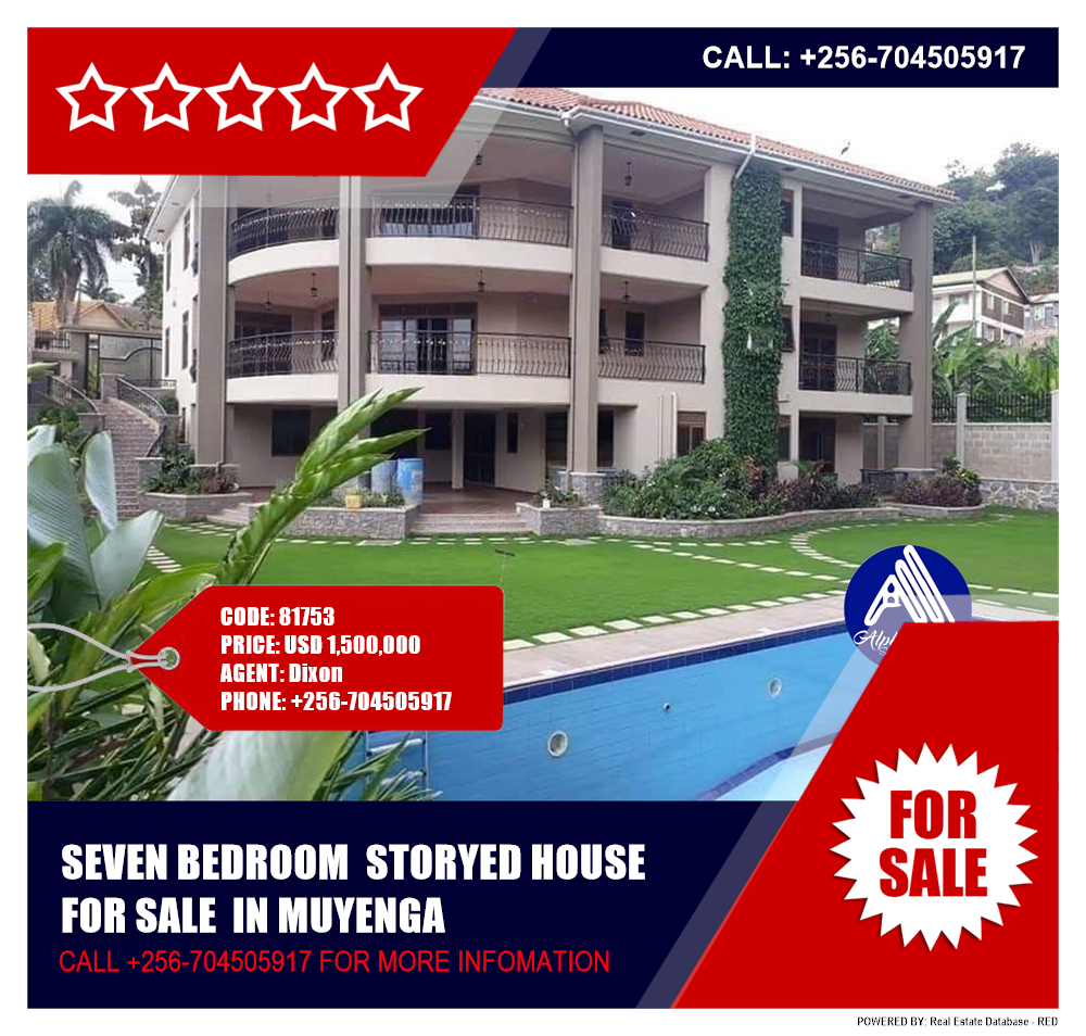 7 bedroom Storeyed house  for sale in Muyenga Kampala Uganda, code: 81753