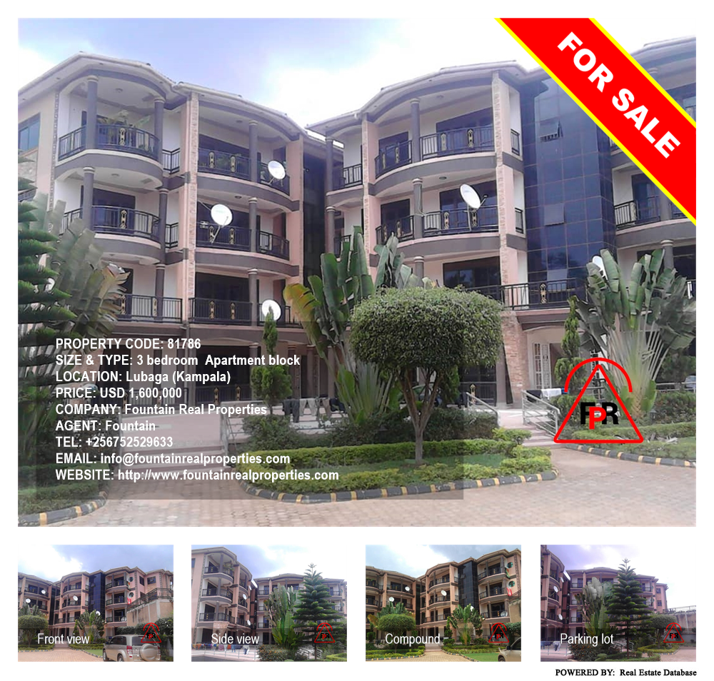 3 bedroom Apartment block  for sale in Lubaga Kampala Uganda, code: 81786