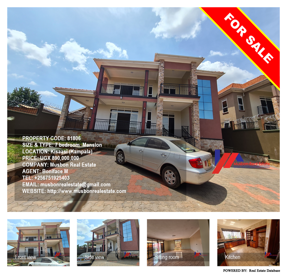 7 bedroom Mansion  for sale in Kisaasi Kampala Uganda, code: 81806