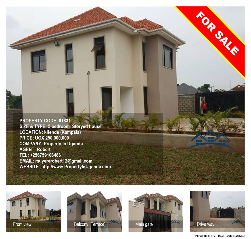 5 bedroom Storeyed house  for sale in Kitende Kampala Uganda, code: 81831