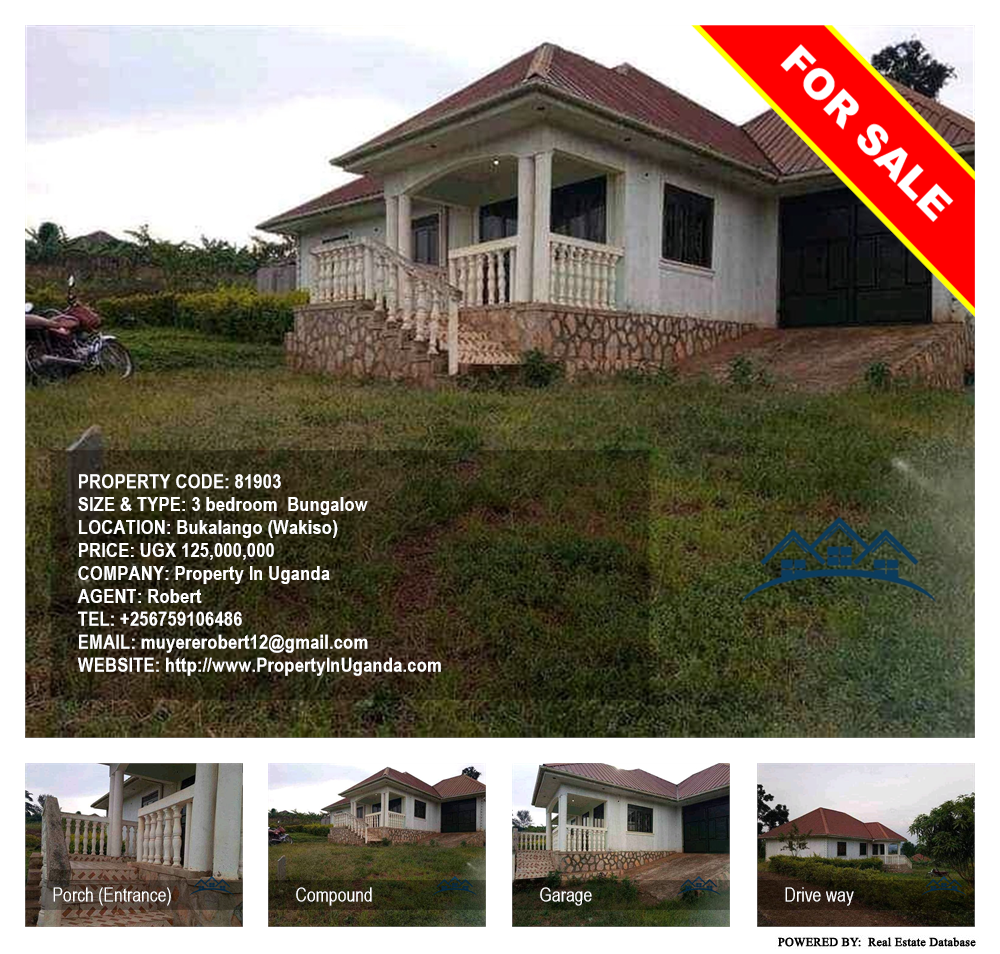 3 bedroom Bungalow  for sale in Bukalango Wakiso Uganda, code: 81903