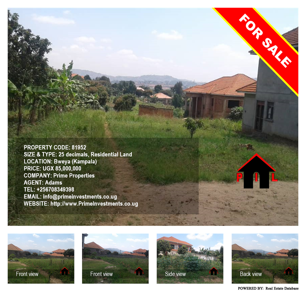 Residential Land  for sale in Bweya Kampala Uganda, code: 81952