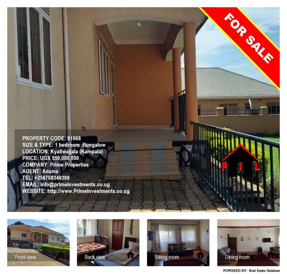 1 bedroom Bungalow  for sale in Kyaliwajjala Kampala Uganda, code: 81968