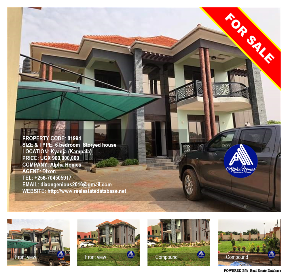 6 bedroom Storeyed house  for sale in Kyanja Kampala Uganda, code: 81994
