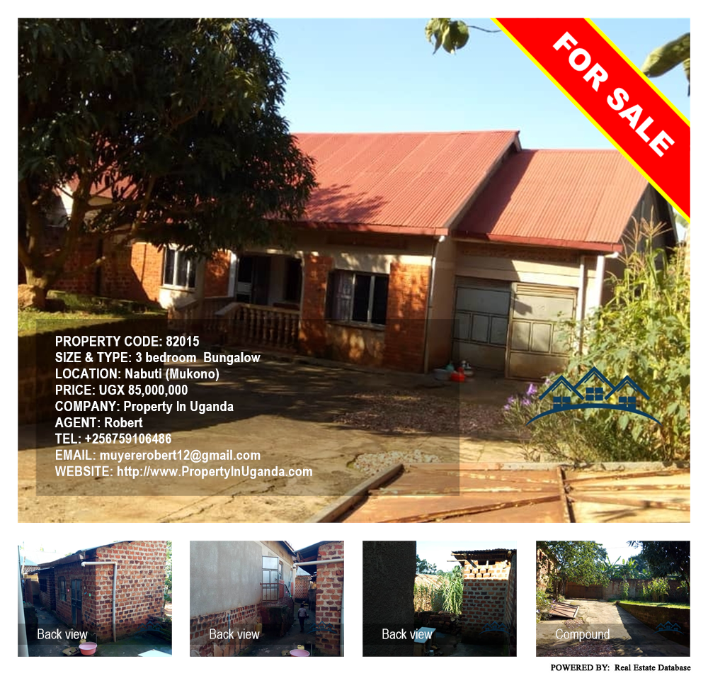3 bedroom Bungalow  for sale in Nabuuti Mukono Uganda, code: 82015