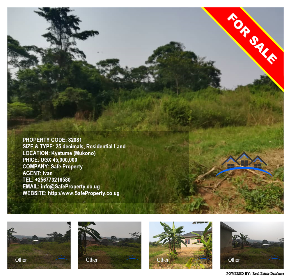 Residential Land  for sale in Kyetume Mukono Uganda, code: 82081