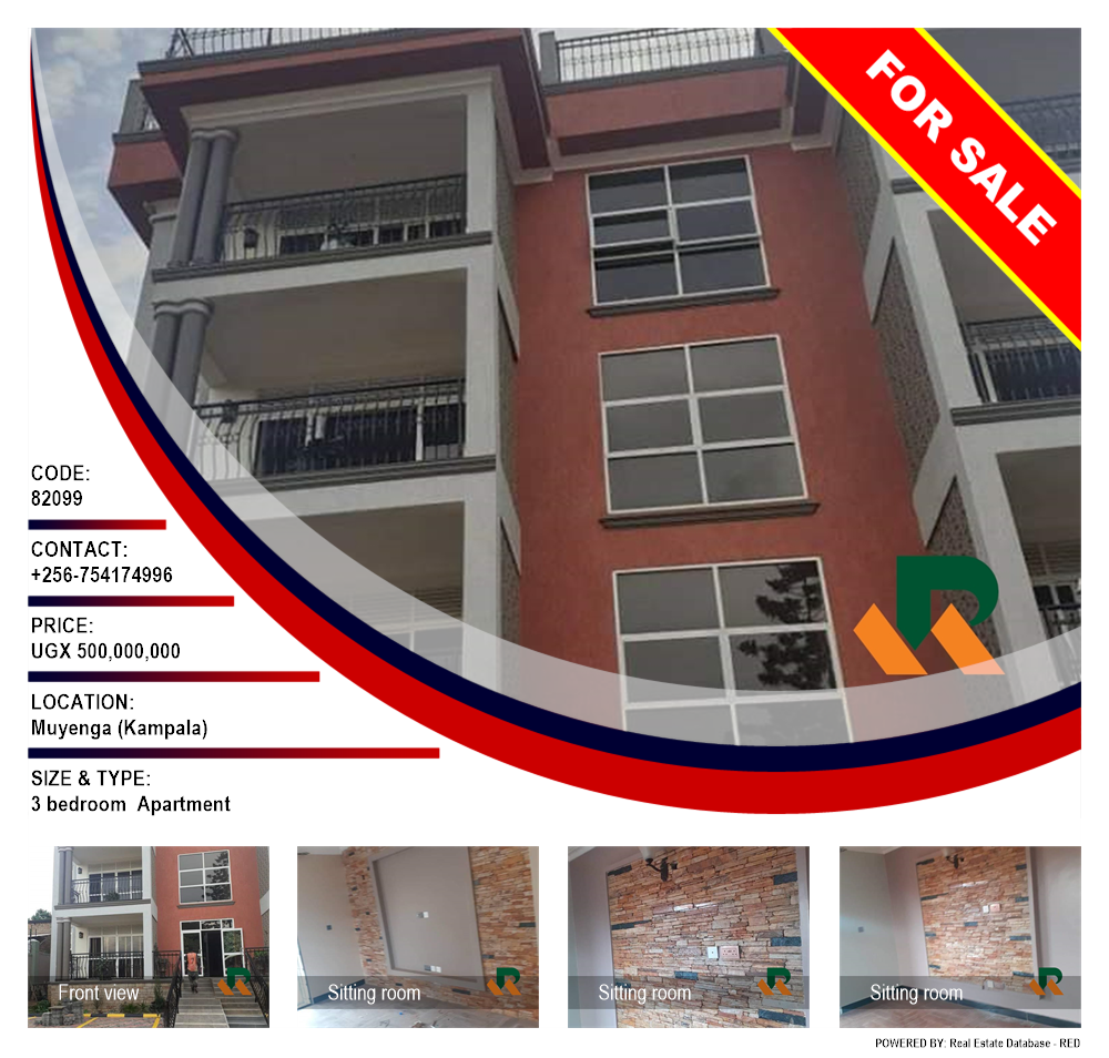 3 bedroom Apartment  for sale in Muyenga Kampala Uganda, code: 82099