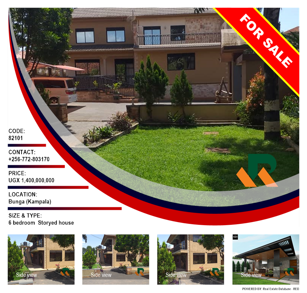 6 bedroom Storeyed house  for sale in Bbunga Kampala Uganda, code: 82101