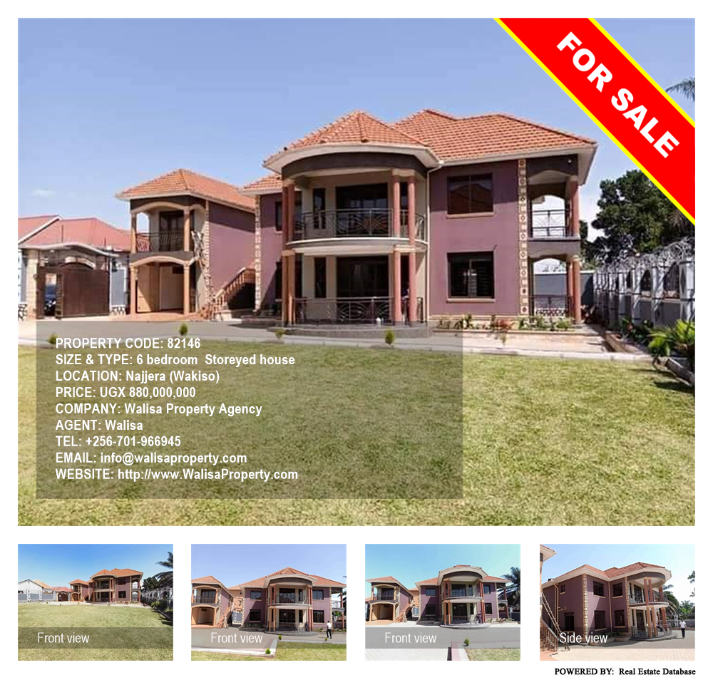 6 bedroom Storeyed house  for sale in Najjera Wakiso Uganda, code: 82146