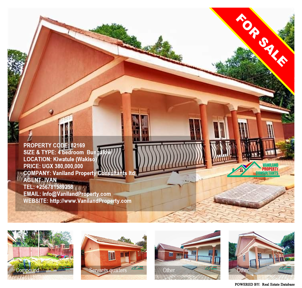 4 bedroom Bungalow  for sale in Kiwaatule Wakiso Uganda, code: 82169