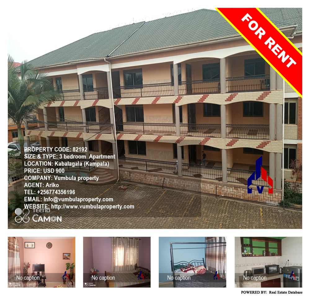 3 bedroom Apartment  for rent in Kabalagala Kampala Uganda, code: 82192