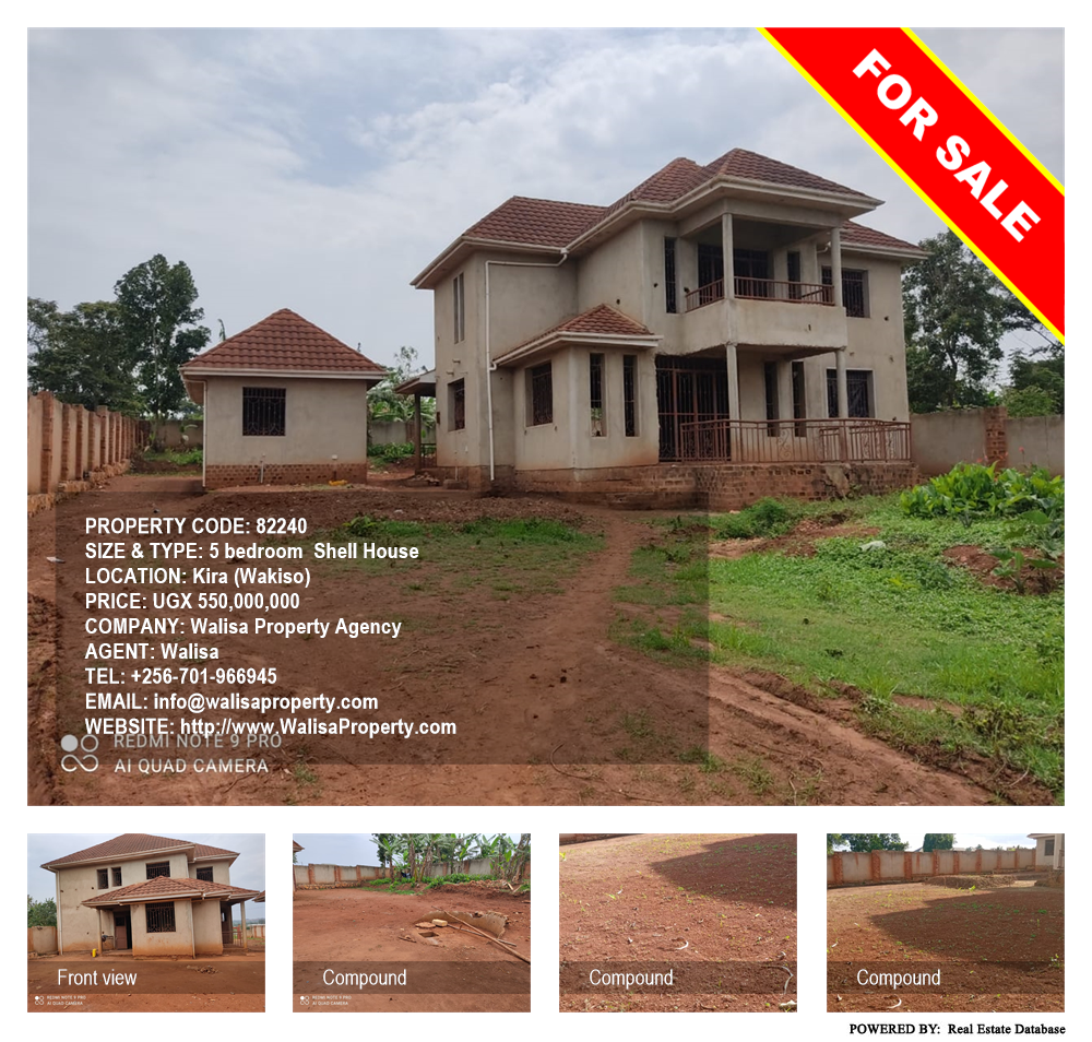 5 bedroom Shell House  for sale in Kira Wakiso Uganda, code: 82240