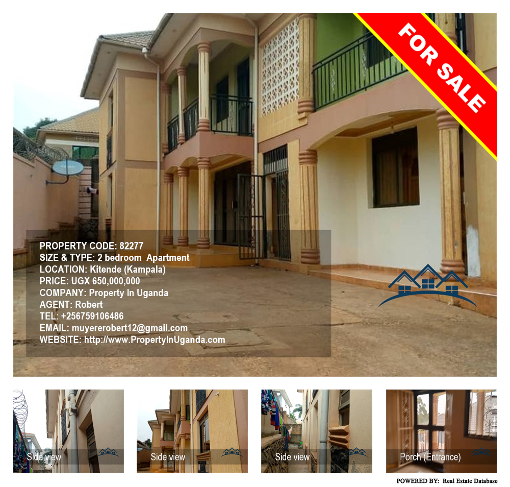 2 bedroom Apartment  for sale in Kitende Kampala Uganda, code: 82277