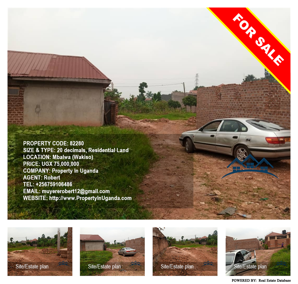Residential Land  for sale in Mbalwa Wakiso Uganda, code: 82280
