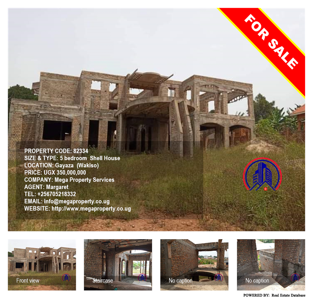 5 bedroom Shell House  for sale in Gayaza Wakiso Uganda, code: 82334