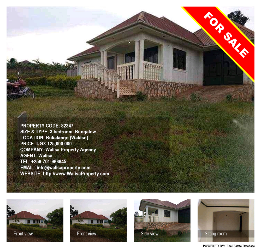 3 bedroom Bungalow  for sale in Bukalango Wakiso Uganda, code: 82347