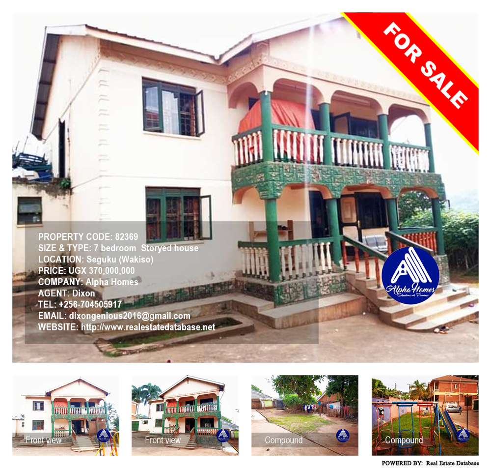 7 bedroom Storeyed house  for sale in Seguku Wakiso Uganda, code: 82369