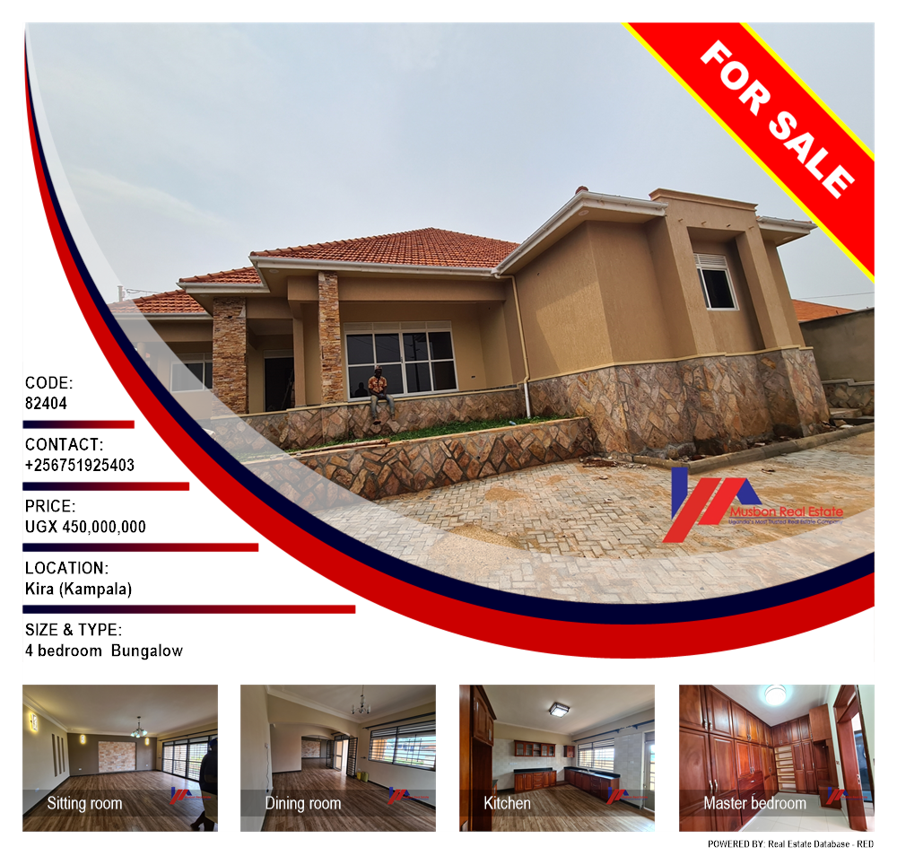 4 bedroom Bungalow  for sale in Kira Kampala Uganda, code: 82404