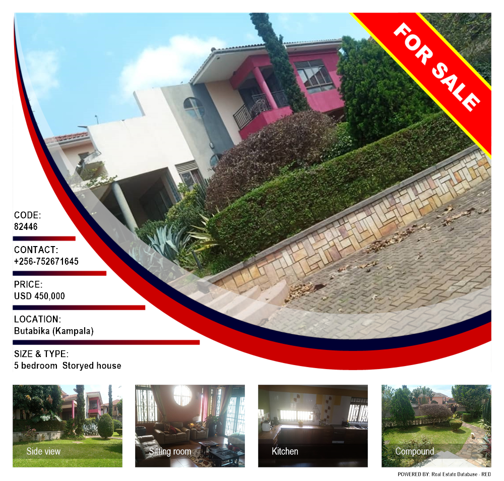 5 bedroom Storeyed house  for sale in Butabika Kampala Uganda, code: 82446