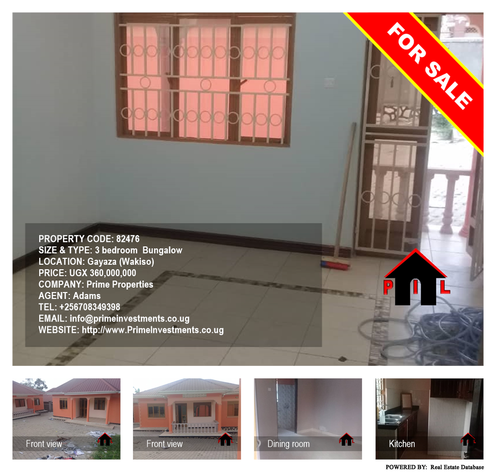 3 bedroom Bungalow  for sale in Gayaza Wakiso Uganda, code: 82476