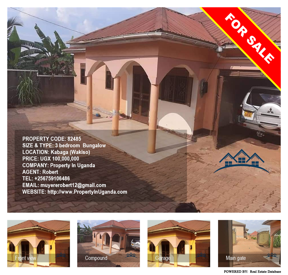 3 bedroom Bungalow  for sale in Kabaga Wakiso Uganda, code: 82485